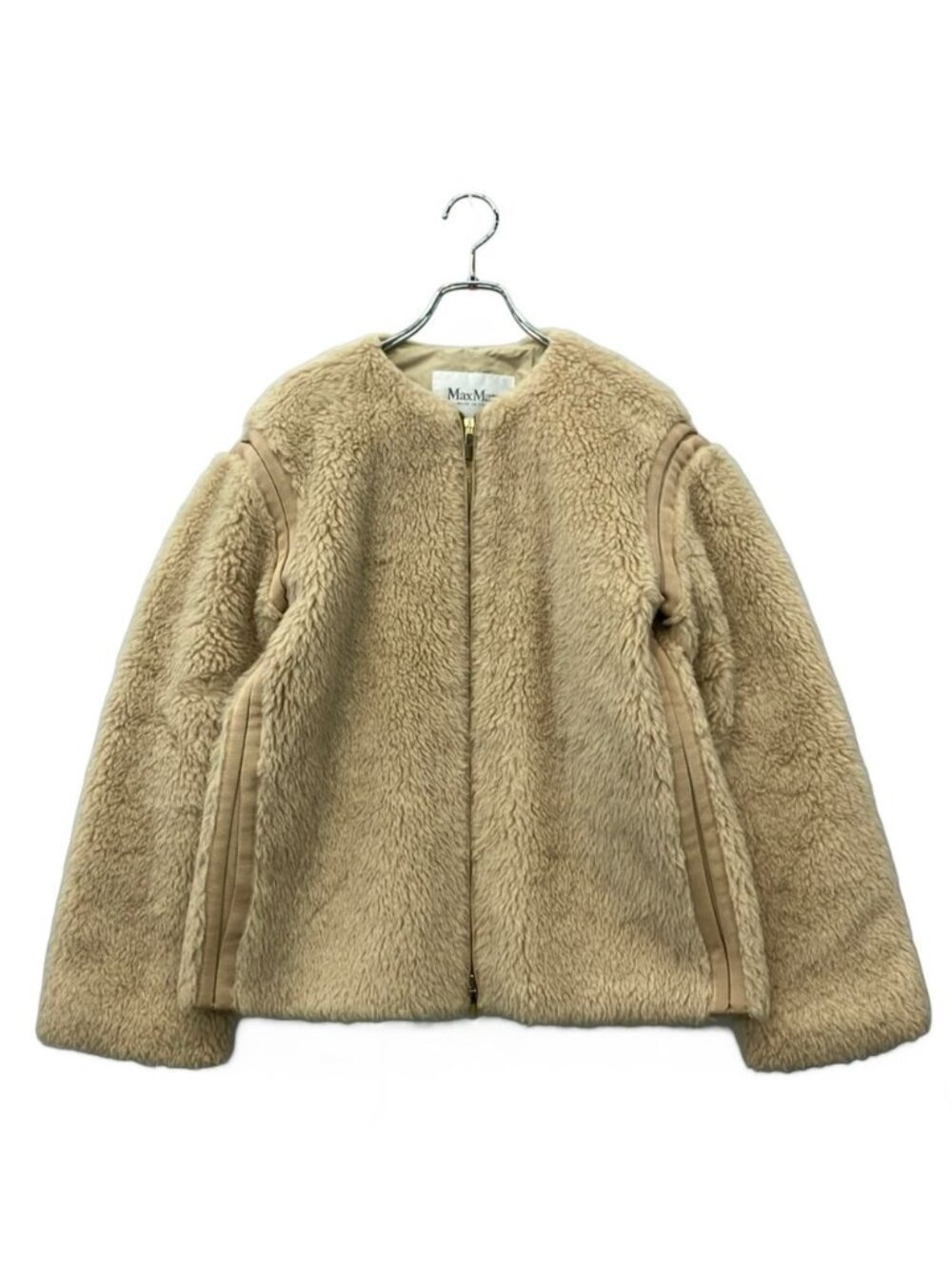 Max Mara Collarless Jacket Alpaca 36